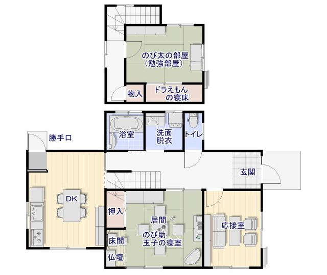 すごい のび太 部屋 間取り 新しいぬりえ壁紙